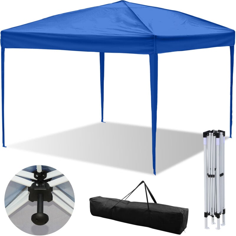 foto del prodotto gazebo da giardino tenda pieghevole protezione solare uv 50 tenda pieghevole pop up senza pareti blu 3x3m swanew