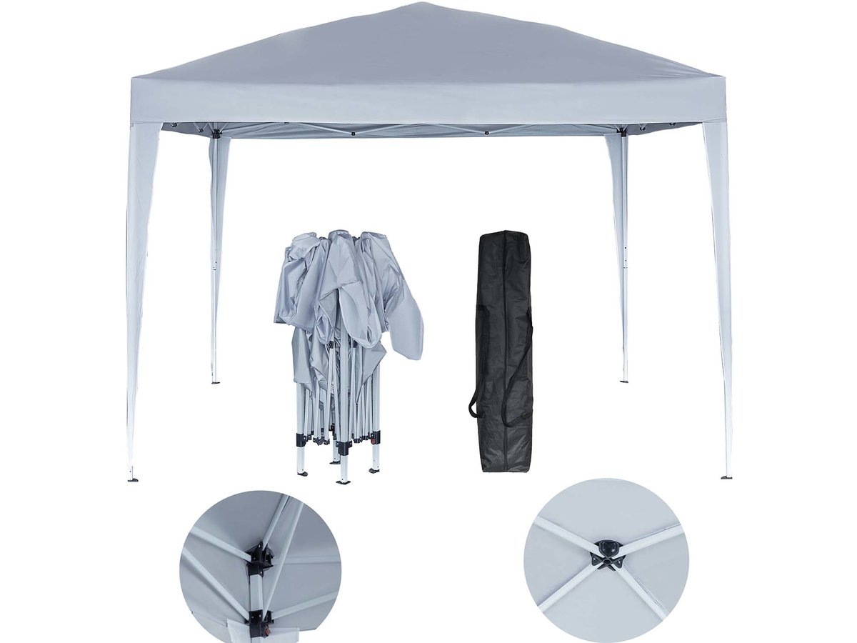 foto del prodotto gazebo da giradino quot svetlana 3 quot 9 m 3 x 3 m bianco