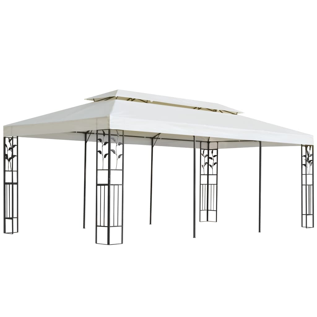 foto del prodotto gazebo da tetto doppio bianco 6x3 m per esterni in acciaio, tetto, tenda, mobili da esterno, forniture per la casa, decorazione