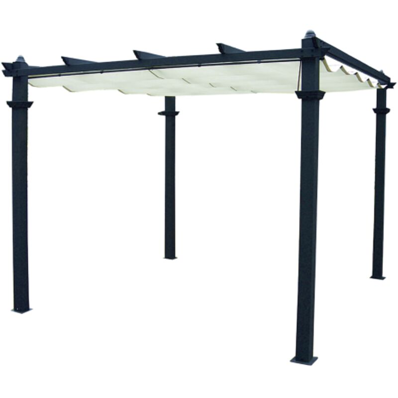 foto del prodotto gazebo illinois 3x3 mt struttura in alluminio e top in poliestere da giardino esterno