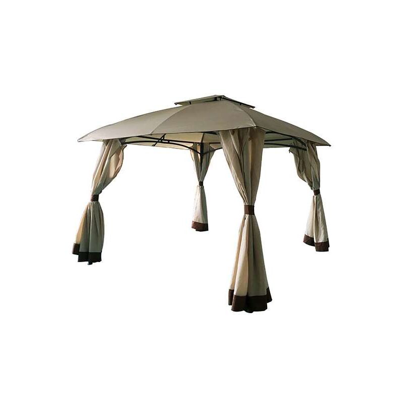 foto del prodotto gazebo in acciaio e poliestere beige 3x3 metri