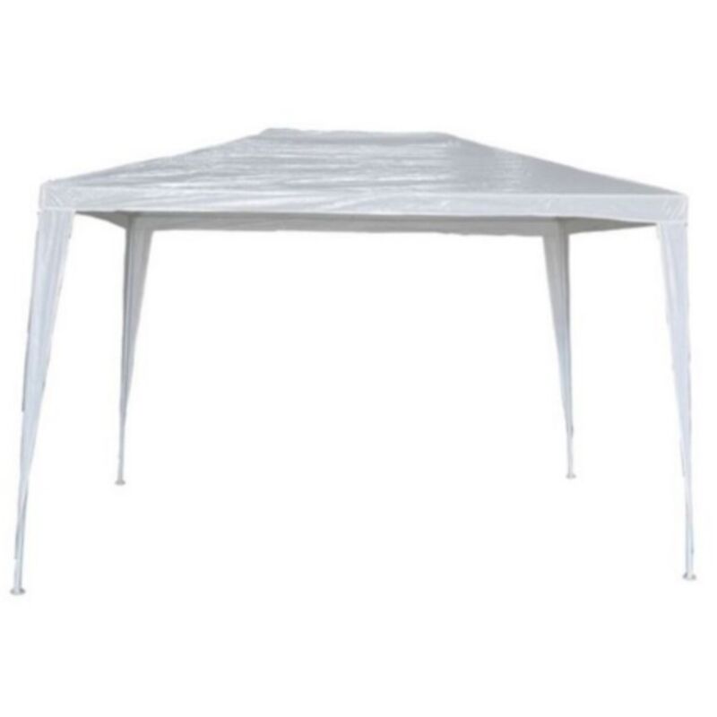 foto del prodotto gazebo macon telaio in acciaio verniciato e telo in polietilene mt 3x3 bianco per giardino esterno bianco 3x3 mt