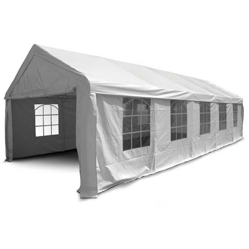 foto del prodotto gazebo maxi impermeabile in ferro 4x10 metri colore bianco