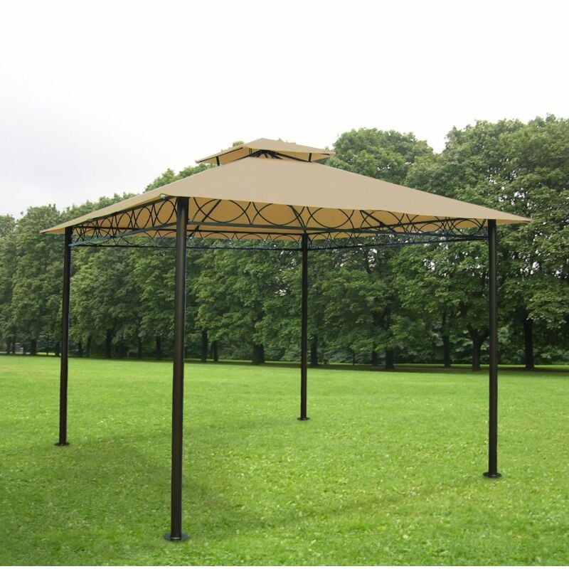 foto del prodotto gazebo mod. lux mt 3x3 mt antracite e beige