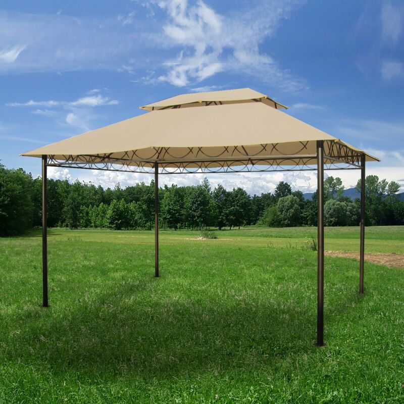foto del prodotto gazebo mod. lux mt 3x4 antracite e beige