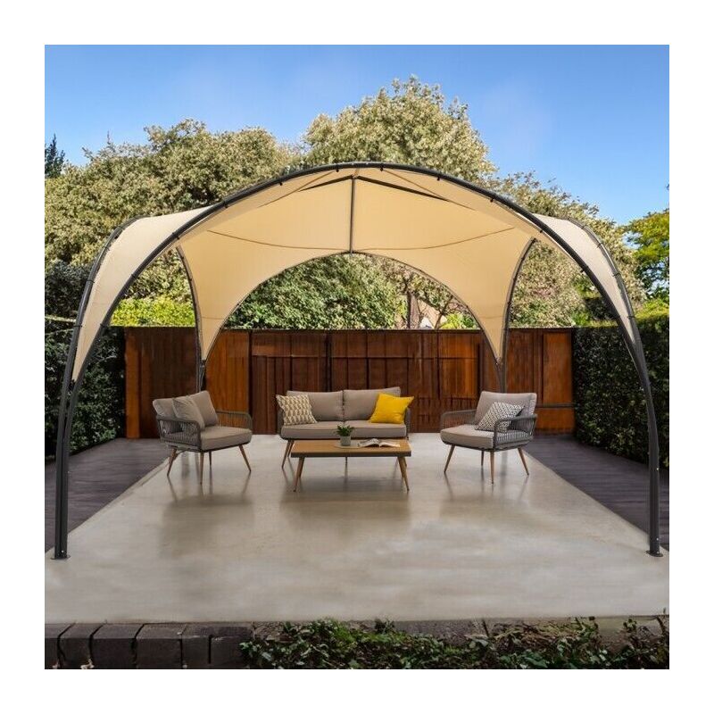 foto del prodotto gazebo mt 3,8x3,8 antracite e beige