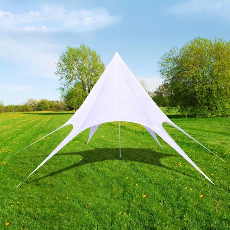foto del prodotto gazebo padiglione a stella esagonale da giardino bianco resistente vari dimensioni dimensioni 10 m