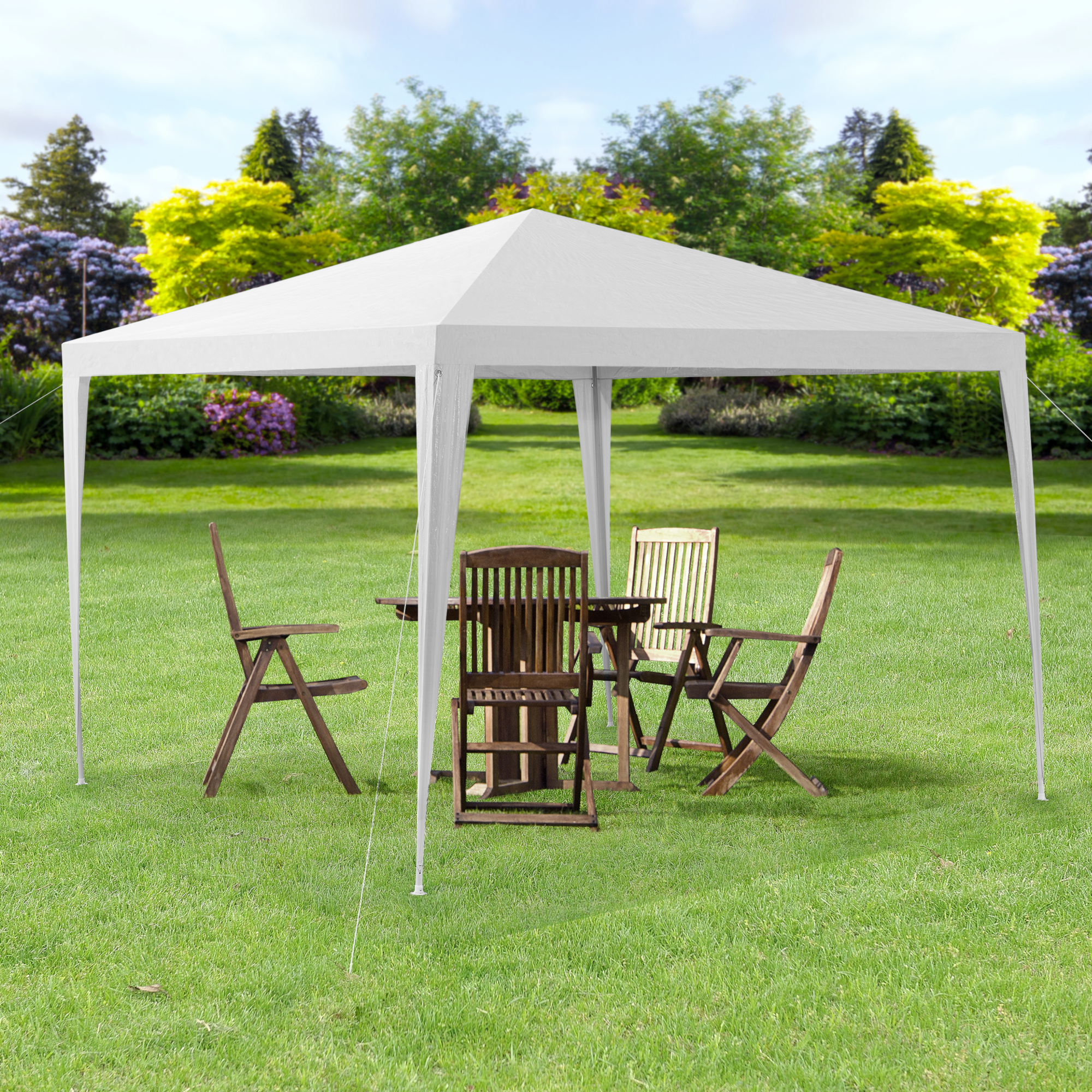 foto del prodotto gazebo per eventi wedau con copertura impermeabile 300x300x255 cm bianco casa.pro
