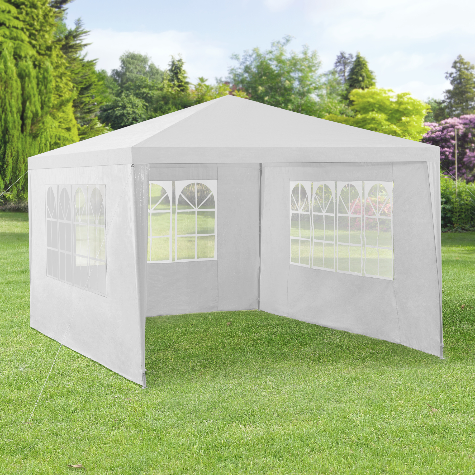 foto del prodotto gazebo per eventi wedau con copertura impermeabile 400x300x255 cm bianco casa.pro