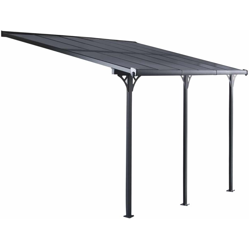 foto del prodotto gazebo pergola a parete gardiun elliot 13 m 435x300x225 270 cm alluminio e policarbonato