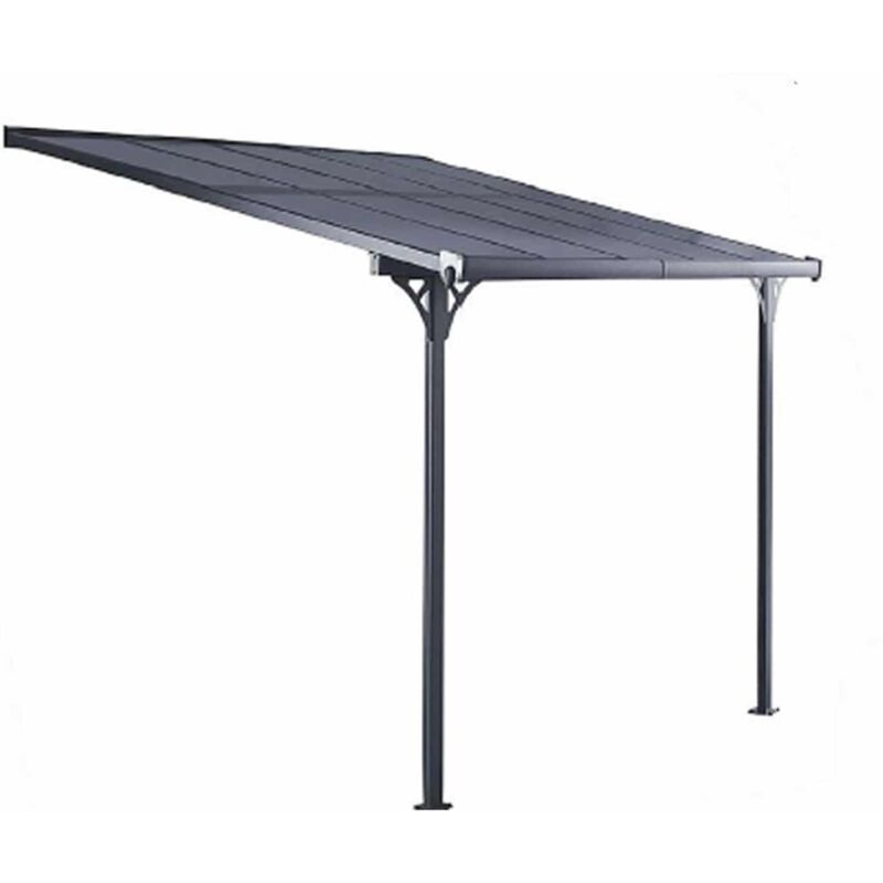 foto del prodotto gazebo pergola a parete gardiun elliot 9,5 m 314x300x225 270 cm alluminio e policarbonato
