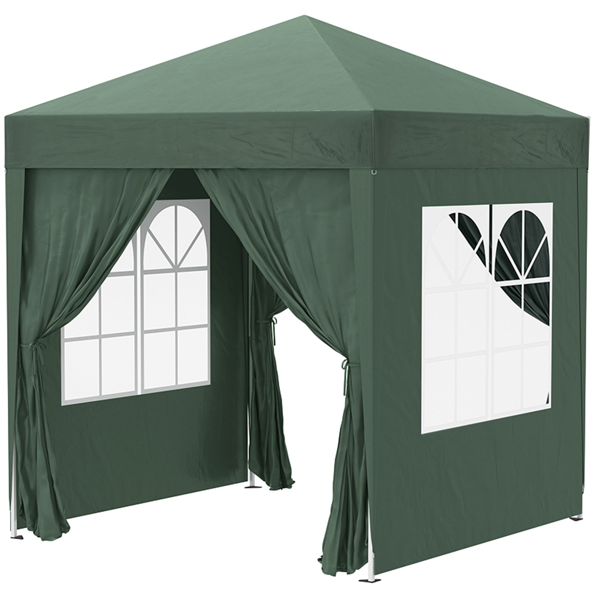 foto del prodotto gazebo pieghevole 2x2m in metallo e poliestere verde