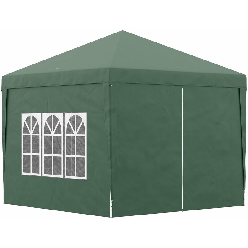 foto del prodotto gazebo pieghevole 3x3m in acciaio e tessuto oxford verde