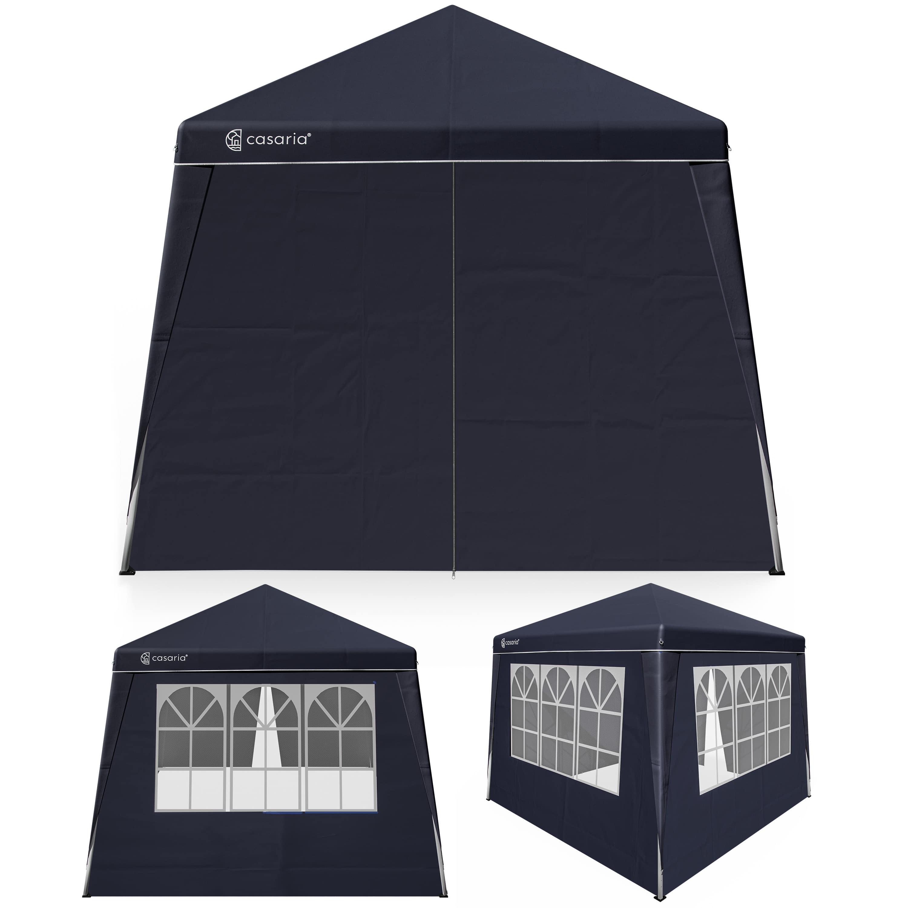 foto del prodotto gazebo pieghevole capri antracite 3x3m incl 4 pareti laterali