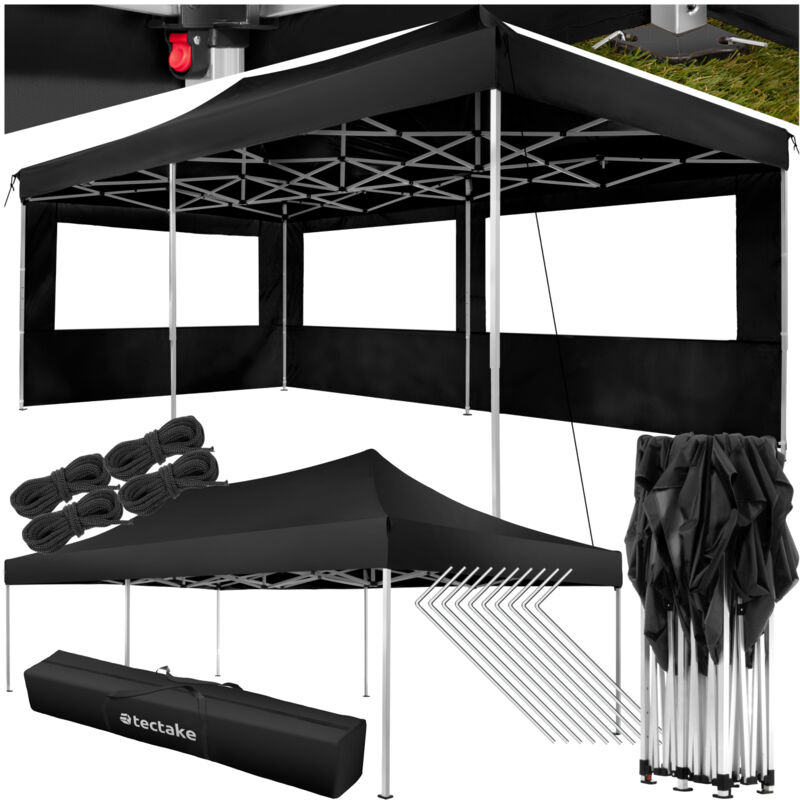 foto del prodotto gazebo pieghevole viola 3x6 m con 2 elementi laterali gazebo da giardino, gazebo richiudibile