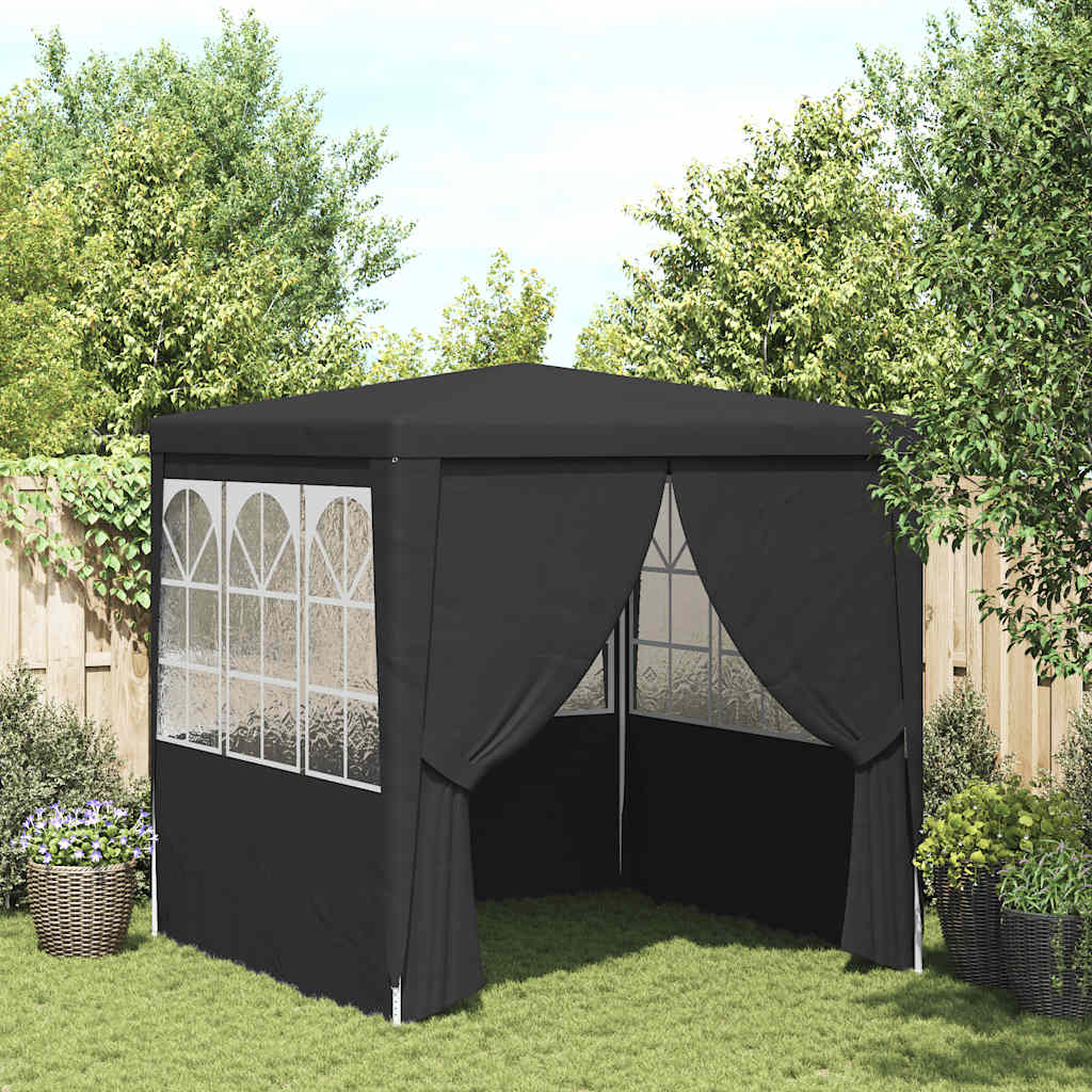 foto del prodotto gazebo professionale con pareti 2,5x2,5 m antracite 90 g/m