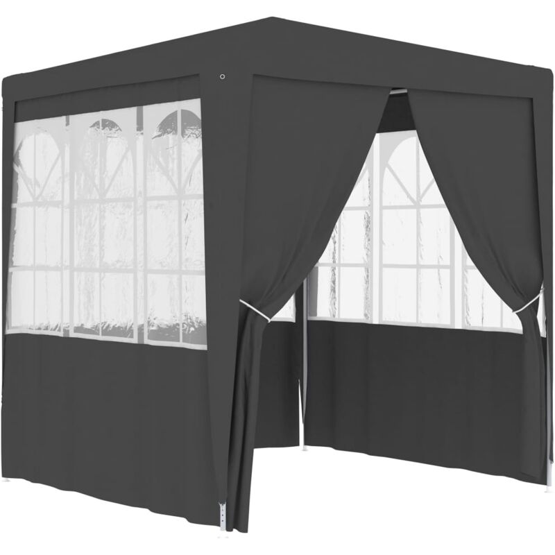 foto del prodotto gazebo professionale con pareti 2,5x2,5 m antracite 90 g m vidaxl