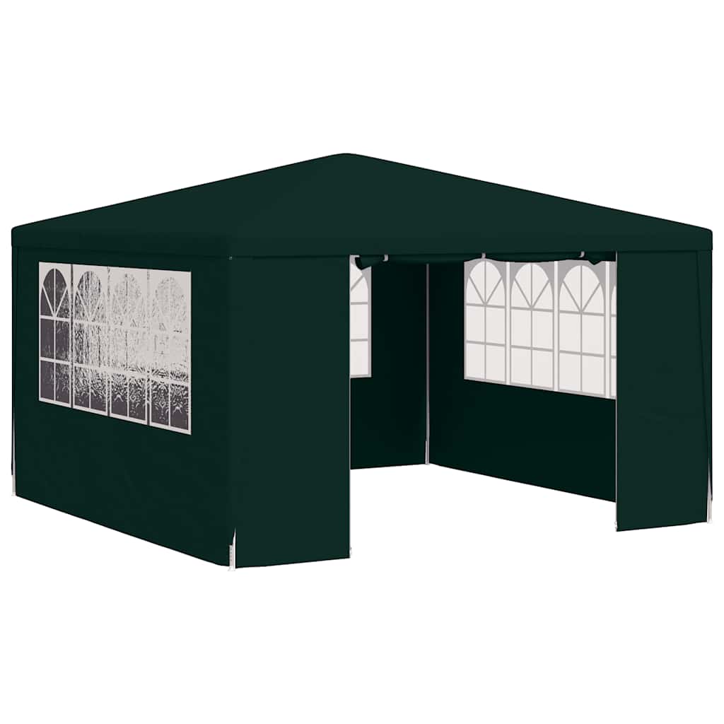foto del prodotto gazebo professionale con pareti 4x4 m verde 90 g m cod mxl 66203