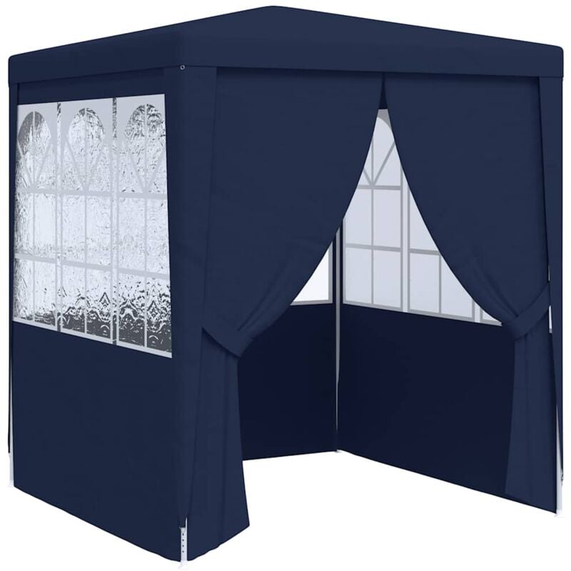 foto del prodotto gazebo professionale da giardino con pareti 2x2 m 90 g m resistente vari colori colore blu