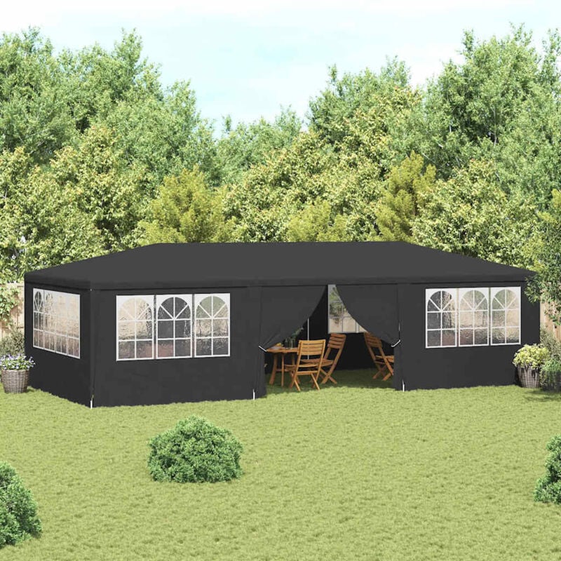 foto del prodotto gazebo professionale da giardino con pareti 4x9 m 90 g m resistente vari colori colore antracite
