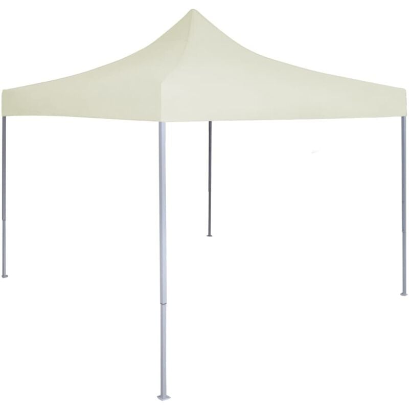 foto del prodotto gazebo professionale pieghevole 2x2 m in acciaio pieghevole vari colori colore crema