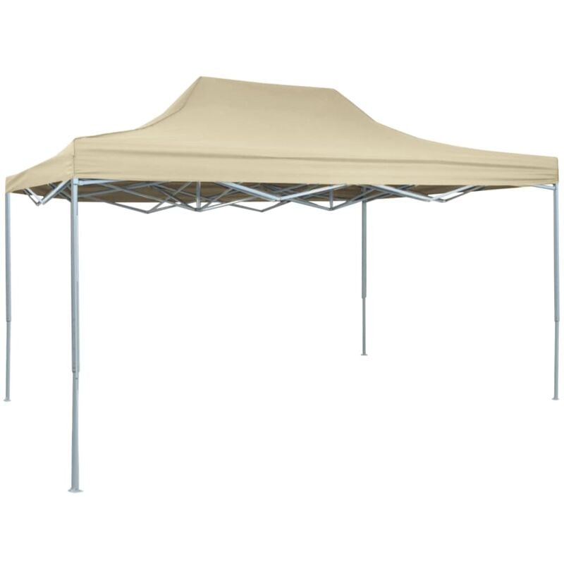 foto del prodotto gazebo professionale pieghevole 3x4m acciaio crema vidaxl