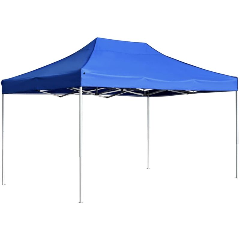 foto del prodotto gazebo professionale pieghevole alluminio 4,5x3 m blu vidaxl