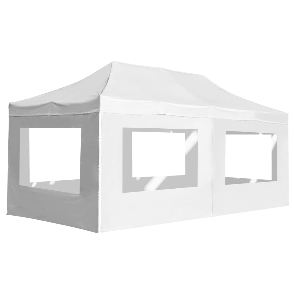 foto del prodotto gazebo professionale pieghevole alluminio e pareti 6x3m bianco cod mxl 60036