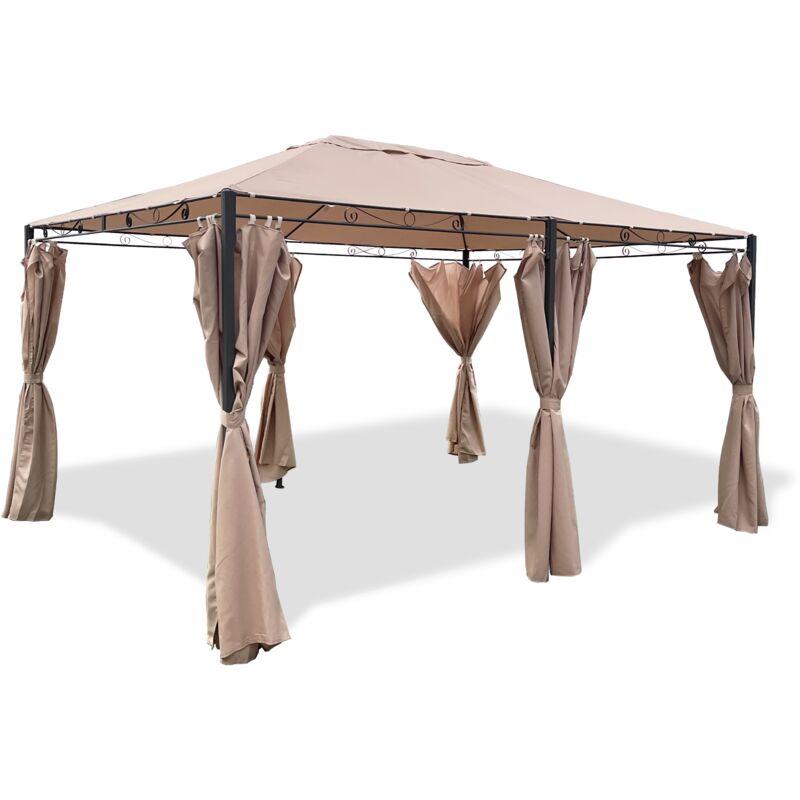 foto del prodotto gazebo rettangolare in acciaio e poliestere 180gr