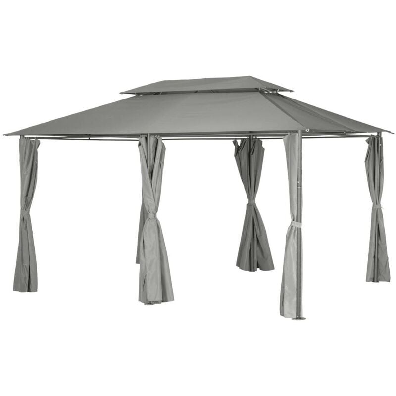 foto del prodotto gazebo rettangolare in ardesia thira 4x3m in acciaio trattato con polveri epossidiche hesp ride