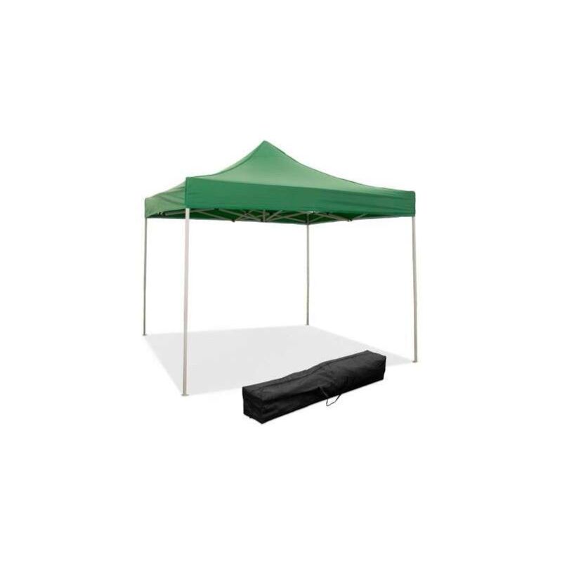 foto del prodotto gazebo richiudibile pieghevole 3 x 3 verde ricoperto in pvc impermeabile