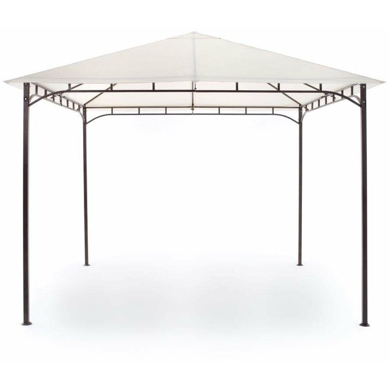 foto del prodotto gazebo rodi in ferro 3x4 metri colore telo beige struttura antracite