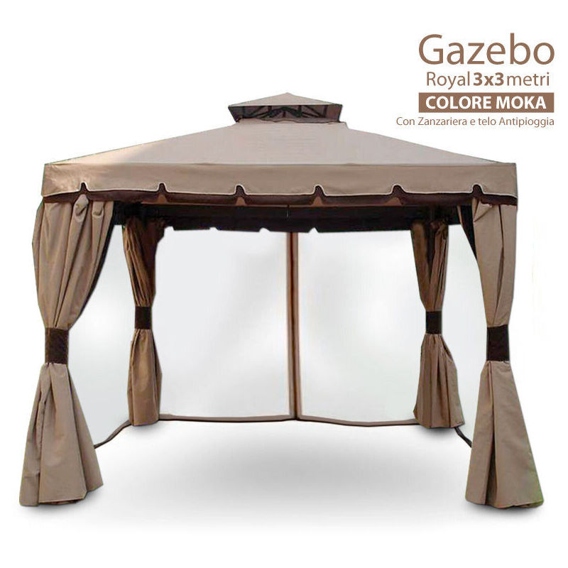 foto del prodotto gazebo royal 3x3mt moka