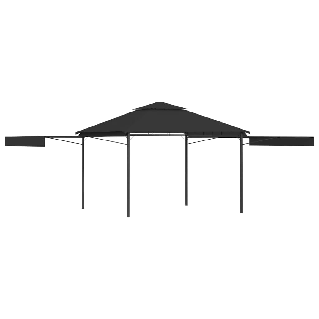 foto del prodotto gazebo tetto doppio estendibile 3x3x2,75 m antracite 180 g m cod mxl 66096