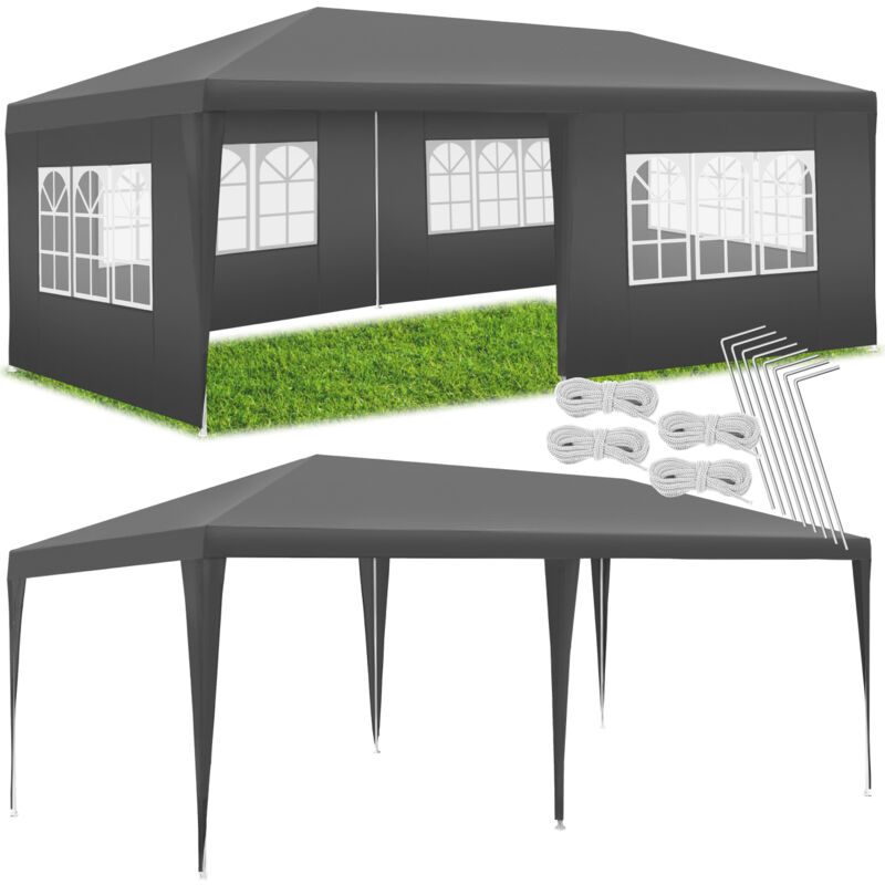 foto del prodotto gazebo vivara 6 x 3 m con 5 pareti laterali - padiglione, tenda da giardino, padiglione da giardino