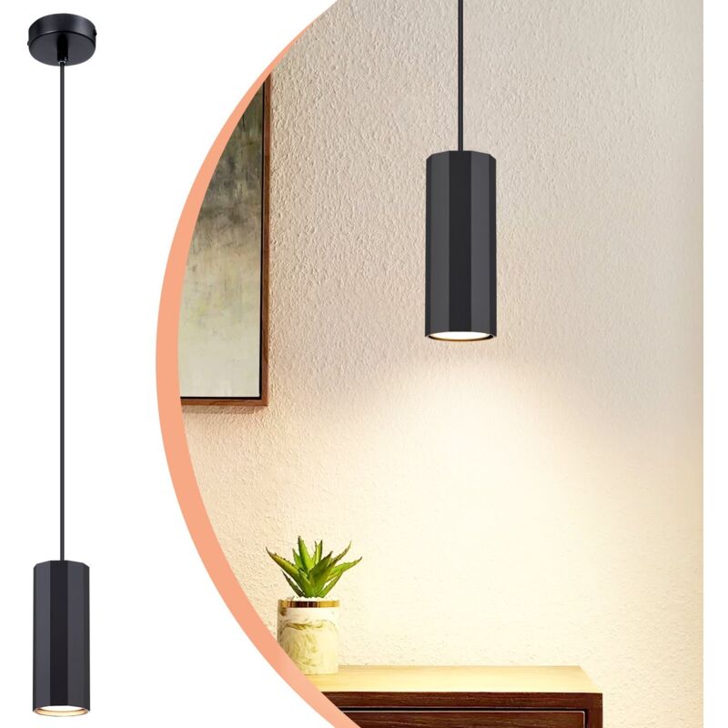 foto del prodotto gbly 1x gu10 suspension luminaire lampe suspendue moderne industrielle en m tal lustre, pour salle manger int rieur cuisine chambre noir