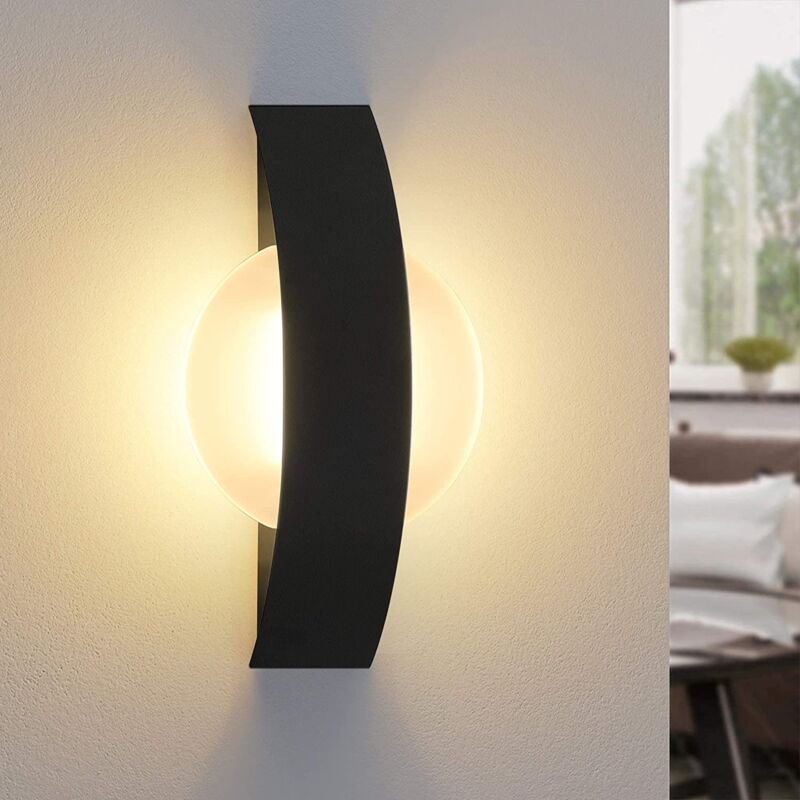 foto del prodotto gbly 2er lampada da parete per interni bianco caldo lampada da parete 6w acrilico lampada da letto moderna lampada da notte 23,5 cm in bianco e