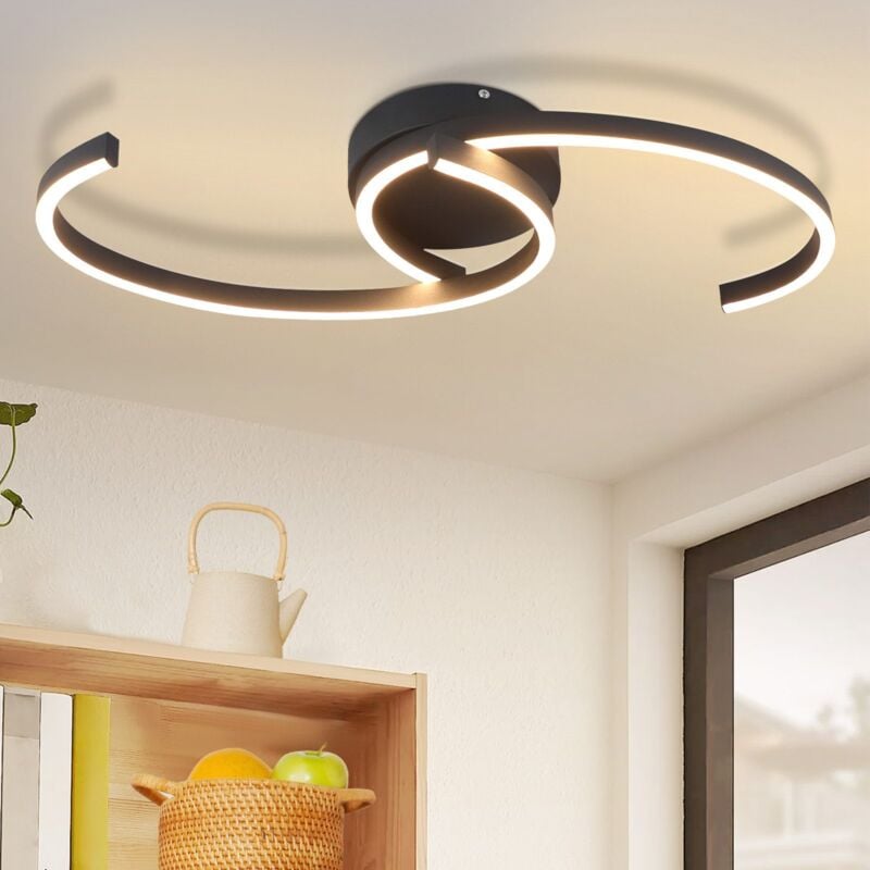 foto del prodotto gbly apparecchio da soffitto led 24w, lampada per salotto di design moderno, 3000k caldo, lampada per cucina e salotto, lampade da soffitto bianche