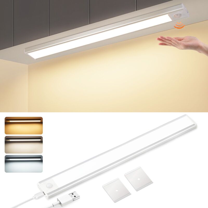 foto del prodotto gbly apparecchio di illuminazione a led sottopiano da 40 cm illuminazione per armadio con rilevatore di movimento, regolabile a 3 temperature di