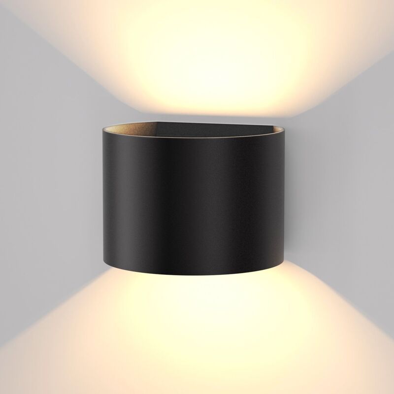 foto del prodotto gbly applique murale led applique interiore lampada esterna illuminazione murale nera esterna 5w ip65 spot murale 3000k illuminazione bianca