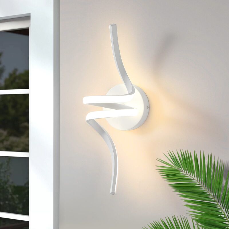 foto del prodotto gbly applique murale led interno moderno applique murale per scala, corridoio, salotto, camera da letto, balcone, design bianco, illuminazione