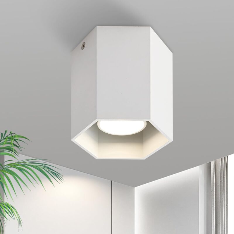 foto del prodotto gbly faretto a soffitto bianco spot a soffitto moderno lampada a soffitto spot a superficie gu10 in alluminio lampada senza lampadina 
