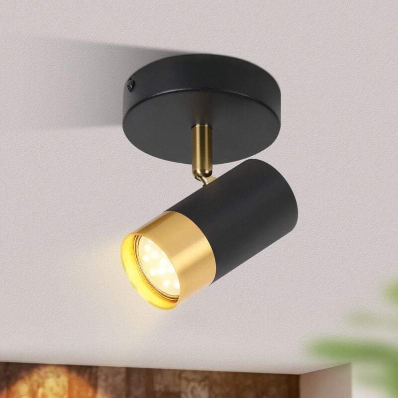 foto del prodotto gbly faretto da soffitto 1 lampadine gu10 faretti da soffitto faretto da parete per corridoio oro nero faretto girevole a 350 lampada da