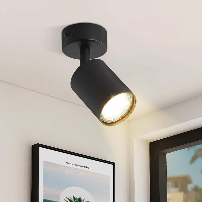 foto del prodotto gbly faretto da soffitto 1 luce gu10 l 137 mm nero moderno illuminazione interna soggiorno i camera da letto i cucina i sala da
