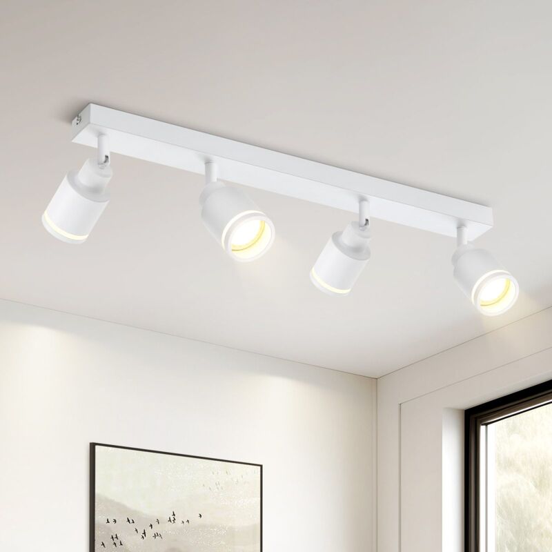 foto del prodotto gbly faretto da soffitto bianco plafoniera moderna orientabili a 4 lampadina faretti gu10 in metallo plafoniera faretto da parete per interni per