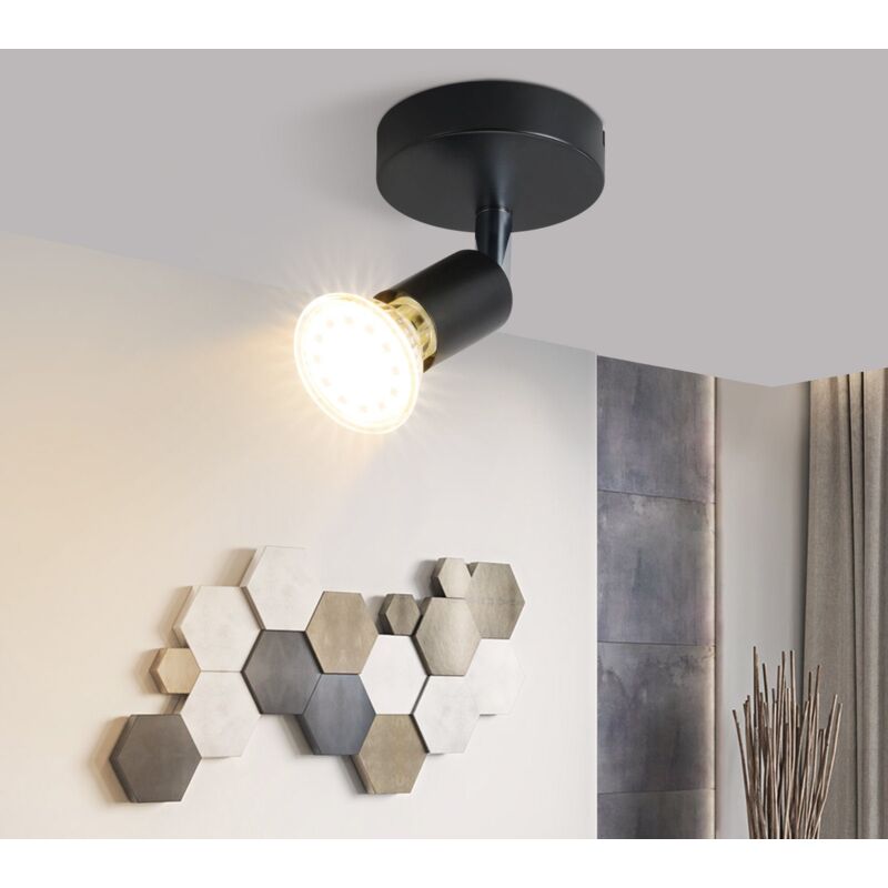 foto del prodotto gbly faretto da soffitto led 1 spot orientabile e inclinabile , gu10 , moderno , plafoniere led da soffitto interno cucina camera da letto