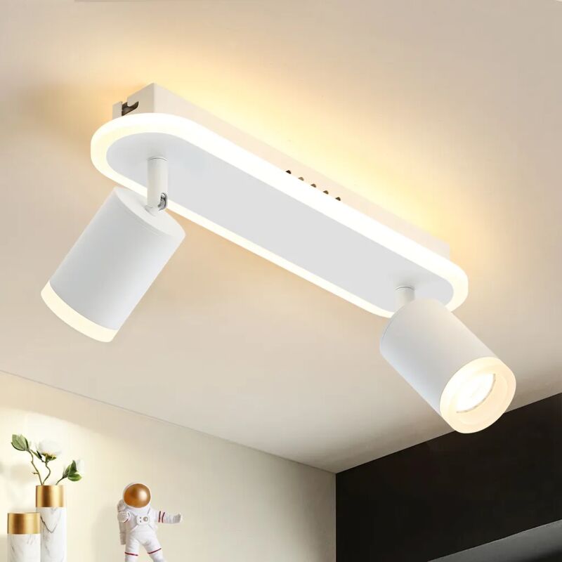 foto del prodotto gbly faretto da soffitto led 2 fiamme faretto da soffitto gu10 faretto da soffitto moderno in metallo, orientabile 330 , led intercambiabile,