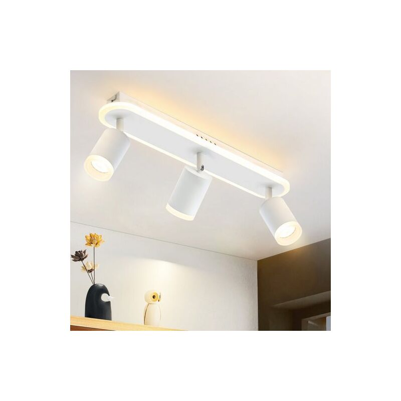 foto del prodotto gbly faretto da soffitto led 3 fiamme faretto da soffitto gu10 faretto da soffitto moderno in metallo, orientabile 330 , led intercambiabile,