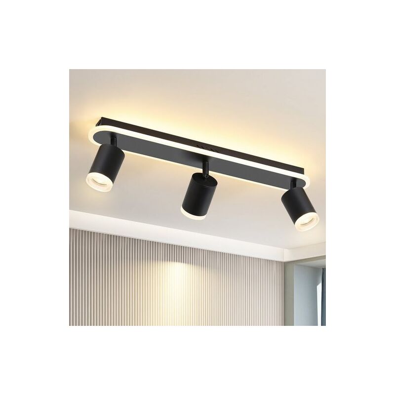 foto del prodotto gbly faretto da soffitto led 3 fiamme faretto da soffitto gu10 faretto da soffitto moderno in metallo, orientabile 330 , led intercambiabile,