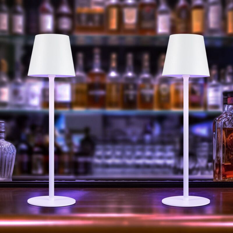 foto del prodotto gbly l mpara de cabecera juego de 2 con bater a inal mbrica l mpara de mesa led rgb 2600 mha para exteriores regulable recargable l mpara t ctil